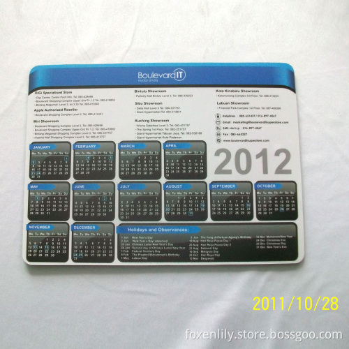 Popular Calendar Mouse Pad for Cheap Promotional Mouse Mat